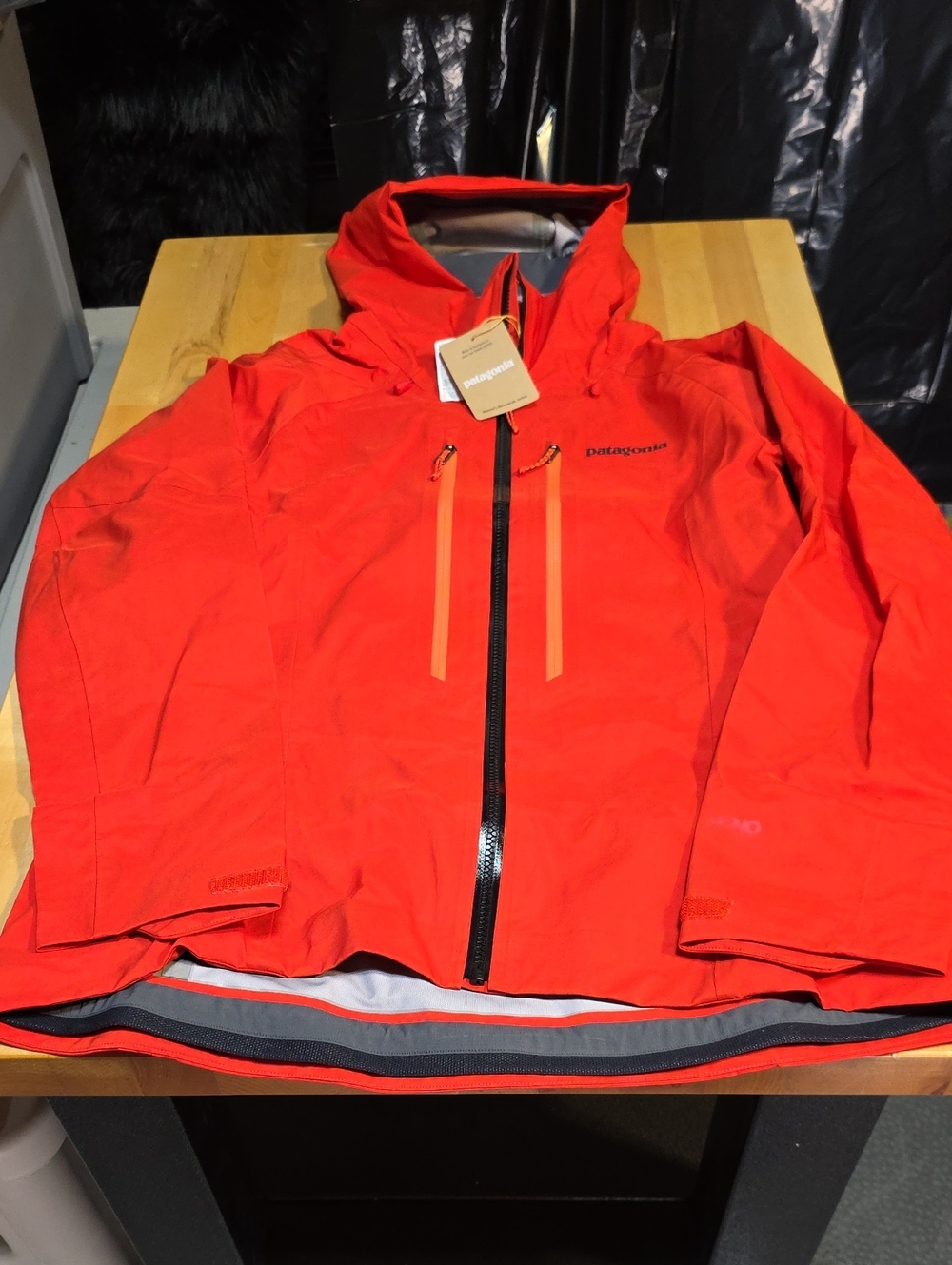 Patagonia Red Hooded Waterproof Jacket